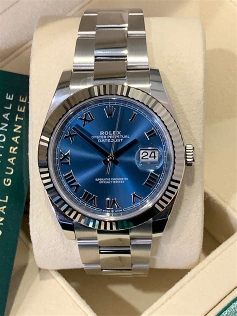 rolex 41mm datejust blue dial.